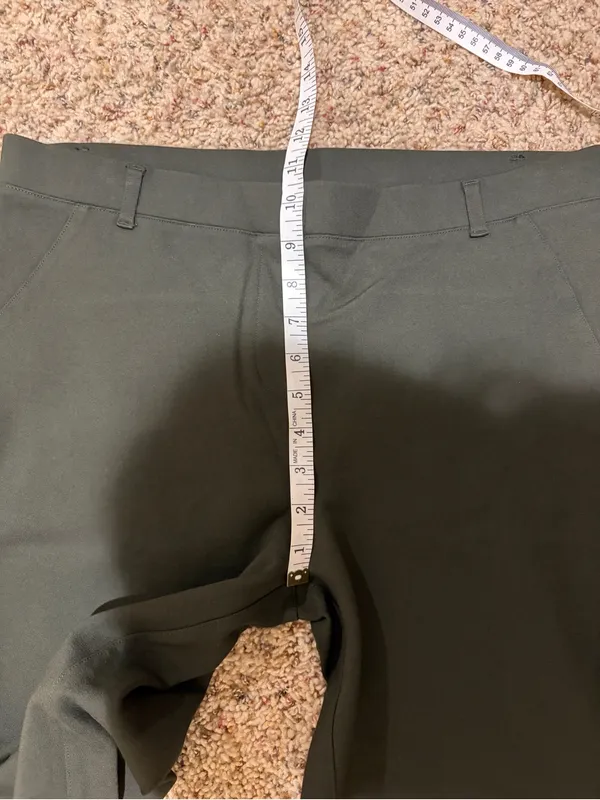 Quince Ultra-Stretch Ponte Straight Leg Pants Olive Green Size Large - Image 15