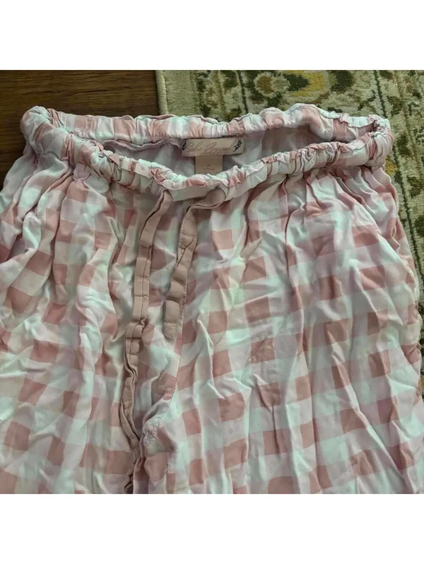 GUC SoHo Apparel Pink Plaid Pajama 2 Piece Tank Top And Pant Set - Image 6