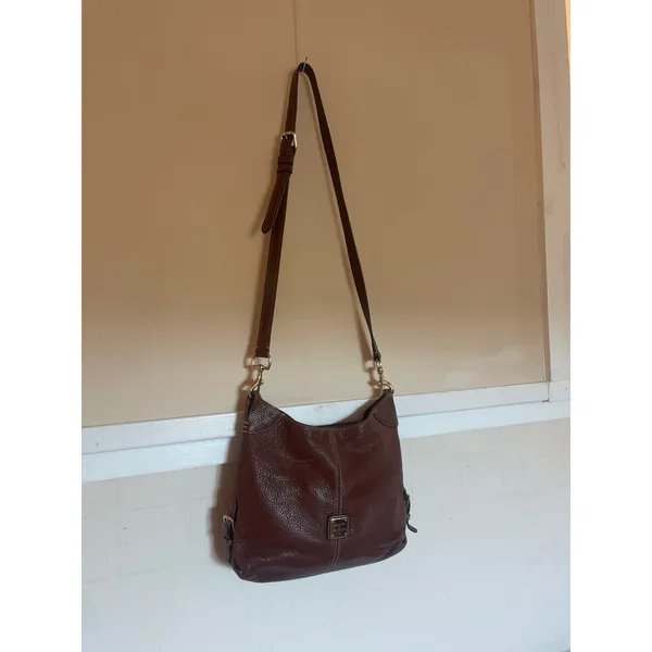 DOONEY & BOURKE Frederica Bag Pebbled Leather Tan Purse Shoulder / Crossbody - Image 3