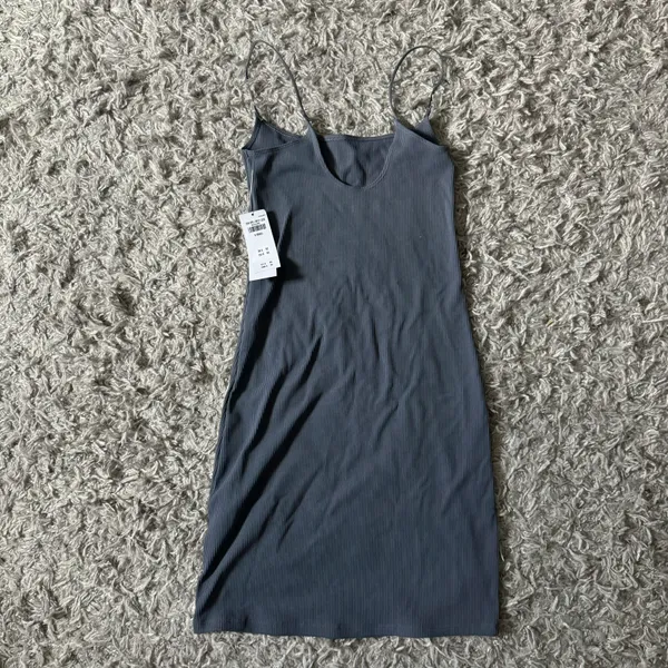 Abercrombie&Fitch Soft A&F Collection Ribbed Mini Bodycon Dress - Image 3