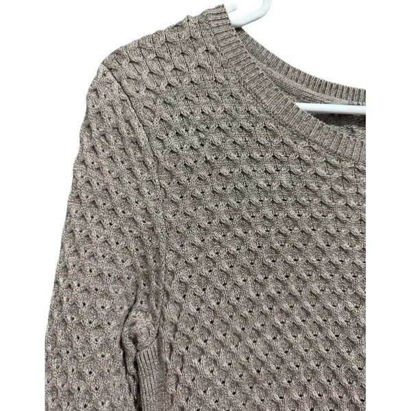 Athleta Honeycomb Tunic Sweater‎ Wool Blend Beige Women's Size Small - Image 7