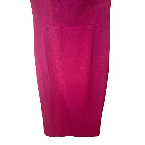 Dress the Population NWT Bailey Off-the-Shoulder Midi‎ Dress Burgundy Size Large - Image 5