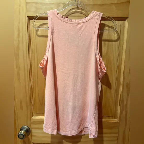 Pink Tank Top peach color “Mermaid Hair Don’t Care” Women’s L - Image 2