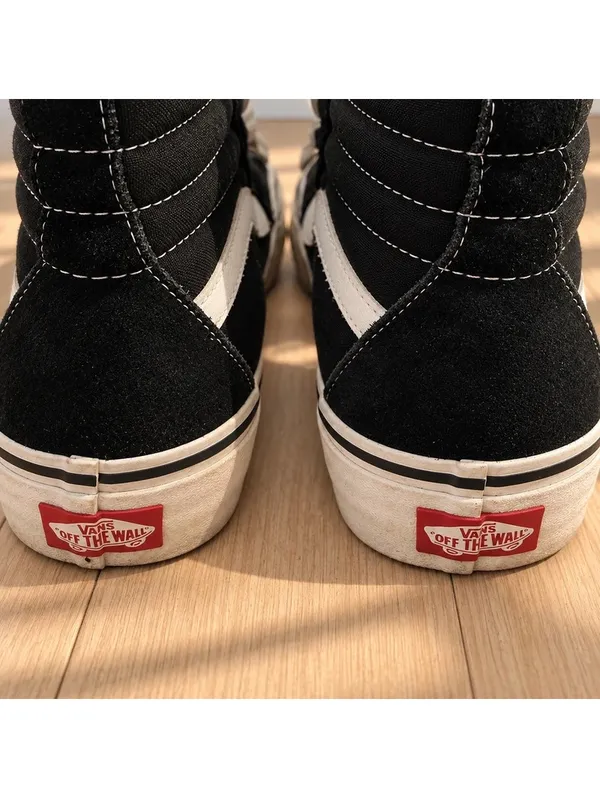 Vans Sk8-Hi Black White Suede High Top Sneakers Men’s 6 Women’s 7.5 - Image 3