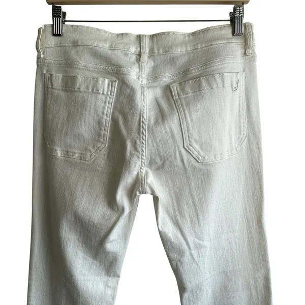 Vintage Seafarer Drake Jeans Sz 31 White Flared Eyelet Embroidered Italy Made - Image 7