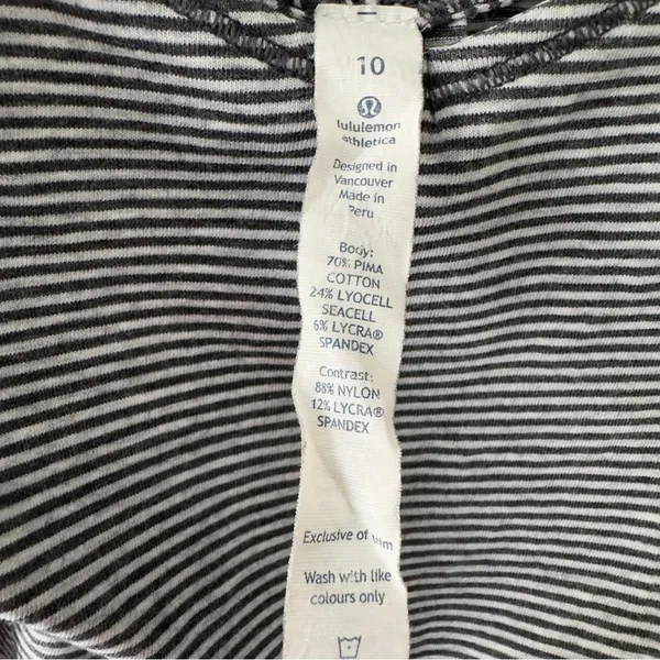 Lululemon Breezy Tank Divided Stripe Heathered Light Grey Heathered Dark Slate - Image 12