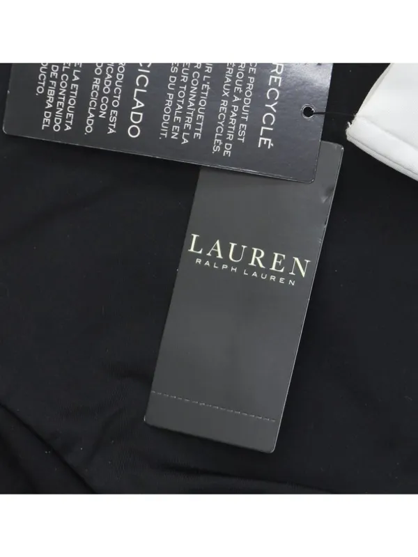 NWT Lauren Ralph Lauren Womens Banded High-Waist Swimsuit Bikini Bottoms Black 4 - Image 6