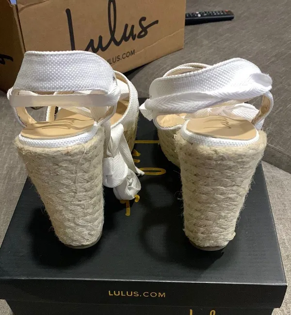 Lulus White Wedges - Image 5