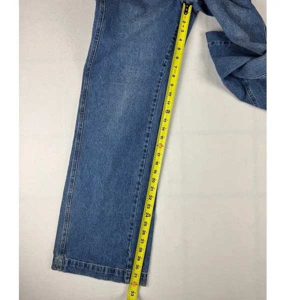 We The Free Free People M Modern Meadow High Rise Wide Leg Denim Pants M - Image 4