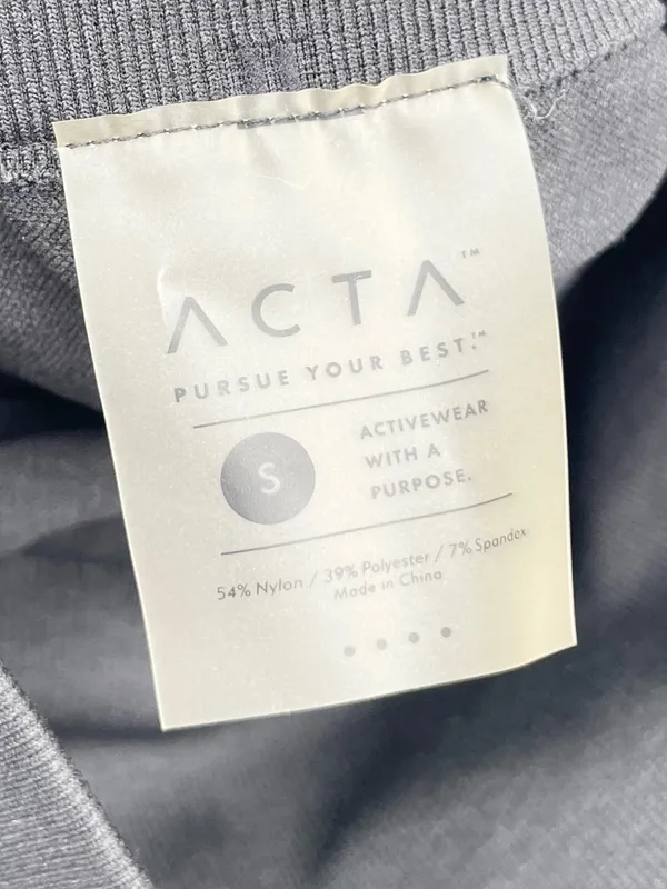 Acta Women's Black Seamless Moto Leggings Size Small Athleisure Workout Ribbed - Image 4