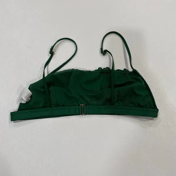Aerie Real Good Green Lace Bralette Size M Medium Adjustable Straps - Image 2