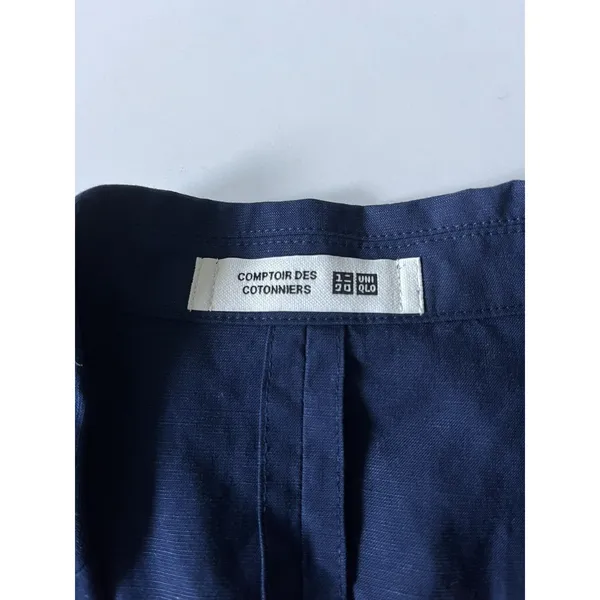 Uniqlo x Comptoir des Cotonniers Navy Linen Blend Blazer Jacket XS - Image 5