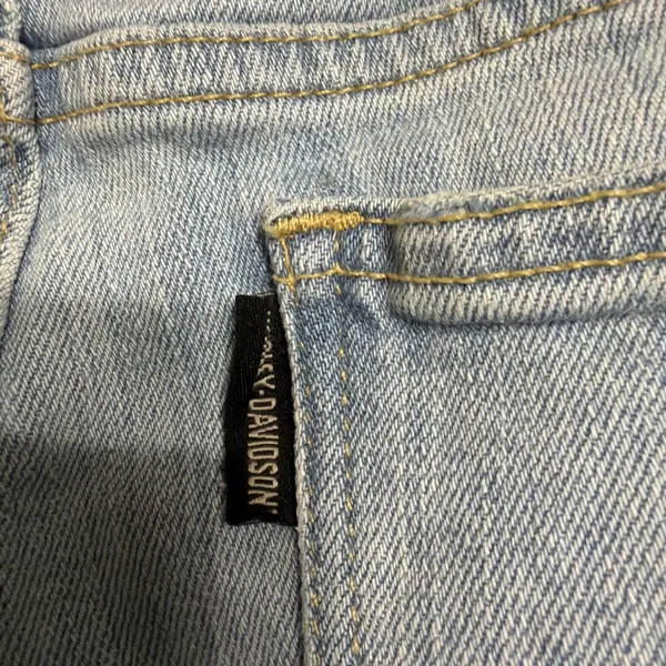 Harley Davidson High Rise Boot Cut Ankle Size 29 Jeans - Image 6