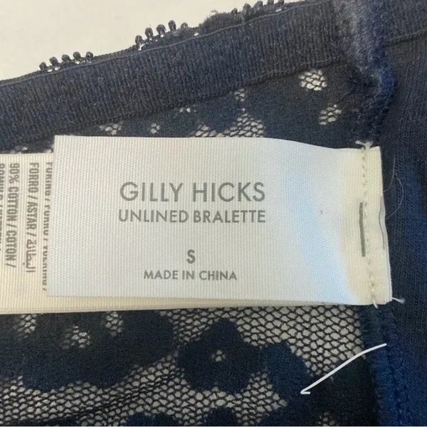 Gilly Hicks Lace Unlined Bralette Dark Navy Black - Image 4