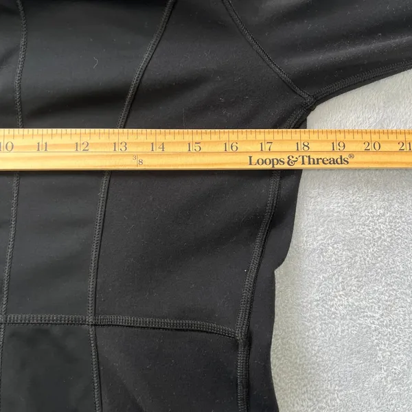 Lululemon Athletica Stay on‎ Course Black Zip Up Jacket Long Sleeves Thumbholes - Image 8