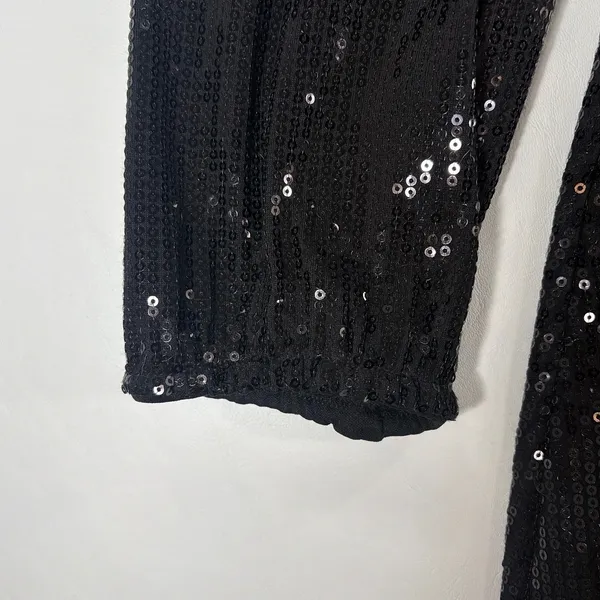 Cara Santana x Nine West Black Sequin Wrap Mini Holiday Chic Formal Dress XL - Image 10