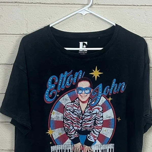 Elton John Gray Tee size L - Image 8