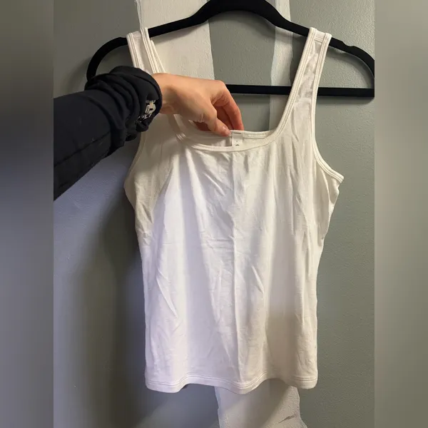 Lululemon Classic Ribbed White Tank Top - Image 2