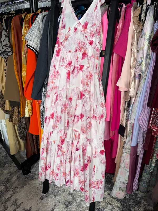 MISA Los Angeles x REVOLVE Morrison Floral Ruffle Midi Dress Women’s Small EUC - Image 9