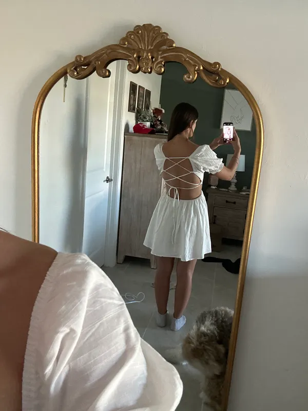 White  Mini Dress - Image 6
