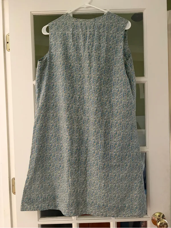Handmade Blue Dress With Pockets Size M - Image 2