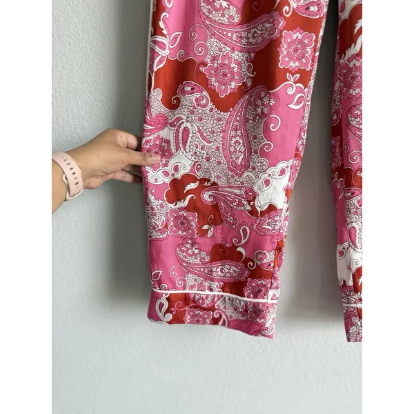 J. Crew Size‎ 6 Women's Pink Pants Relaxed Vintage Paisley Baez Casual Comfort - Image 11
