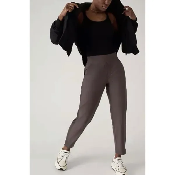 ATHLETA‎ Brooklyn Ankle Athletic Packable Pants Gray Size 4 - Image 2