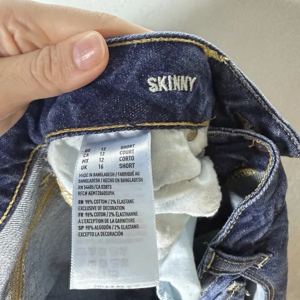 American Eagle Skinny Jeans Mid-Rise Stretch Denim Women's size 12 - Image 8