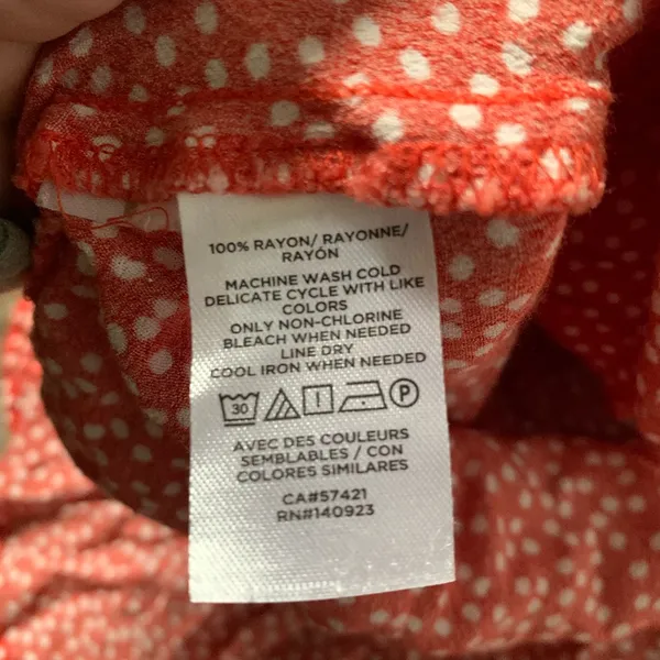 Loft Florence Burnt Orange Polka Dot Skirt S - Image 4
