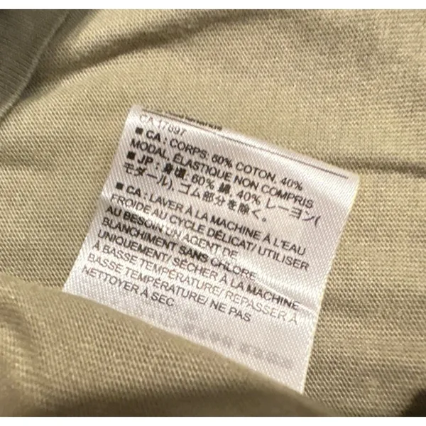 Banana Republic Women's Olive Green Ruffle Sleeve Tank Top Size Medium - Image 7
