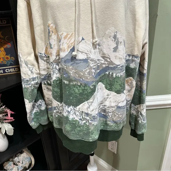 Modish Rebel Mont Blanc Mountain Hooded Sweatshirt – Size Small - Image 3