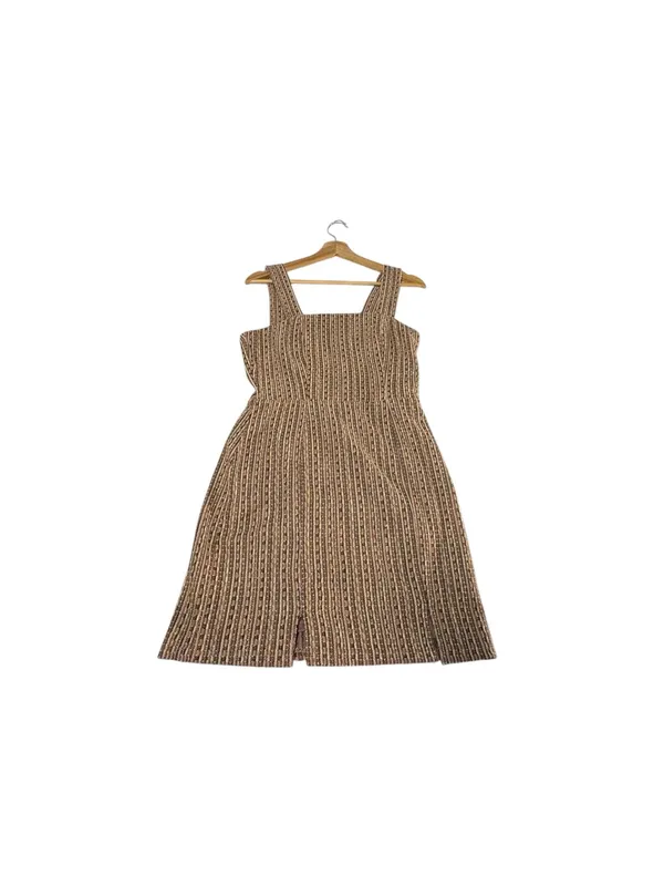 Francesca’s Tweed Mini Dress Womens M Square Neck Preppy Old Money Academia - Image 4
