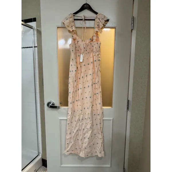 Anthropologie Scallop Babydoll Midi Dress XL Embroidered Sundress Slip Dress - Image 5