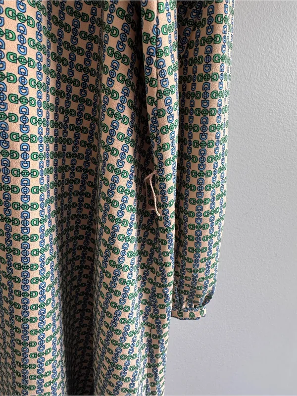 Ann‎ Taylor Geometric Print Midi Dress Large Long Sleeve Boho - Image 6
