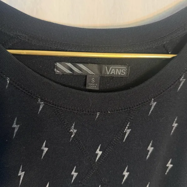 Vans Black Lightning Bolt Sweatshirt - Image 3