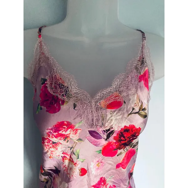 Victoria's Secret Slip Medium Floral Pink and Purple - Image 2
