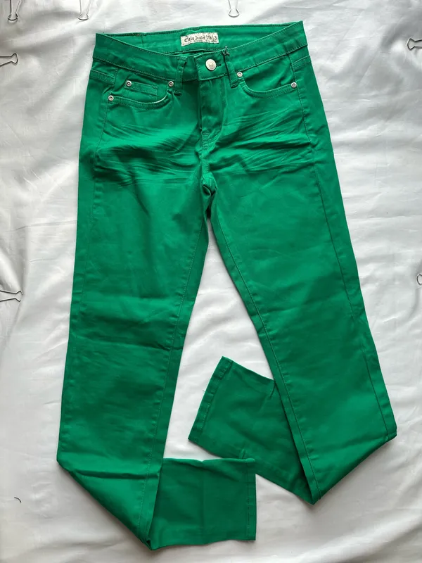 Y2k Cielo Pants Jeans USA green low rise Size 3/26 - Image 9