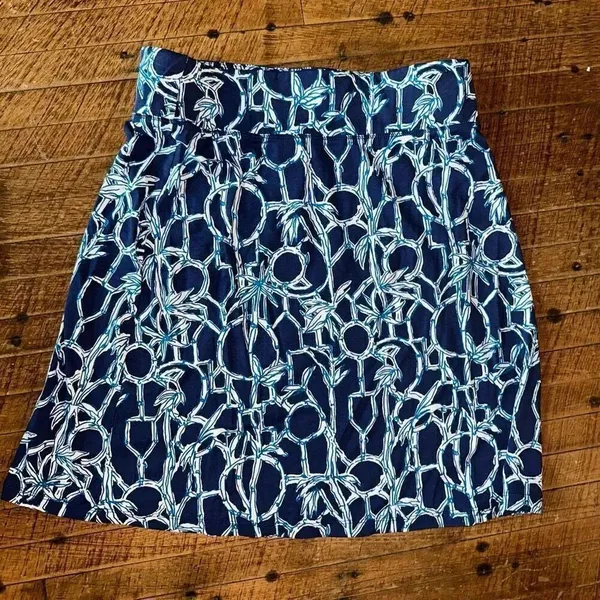 Lilly Pulitzer Brenna knit High Tide print A-line S skirt - Image 4
