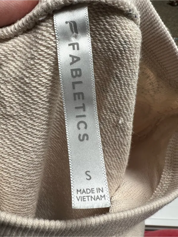 Fabletics Light Beige Crewneck Sweatshirt small - Image 11