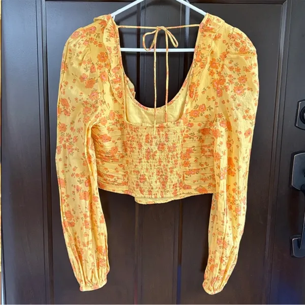 EUC Free People Another Life Crop Top Floral Honey Combo Size Medium - Image 8