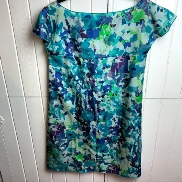 Anthropologie Le Shack 100% Silk Shift Dress by Tracy Feith Size 4 - Image 5