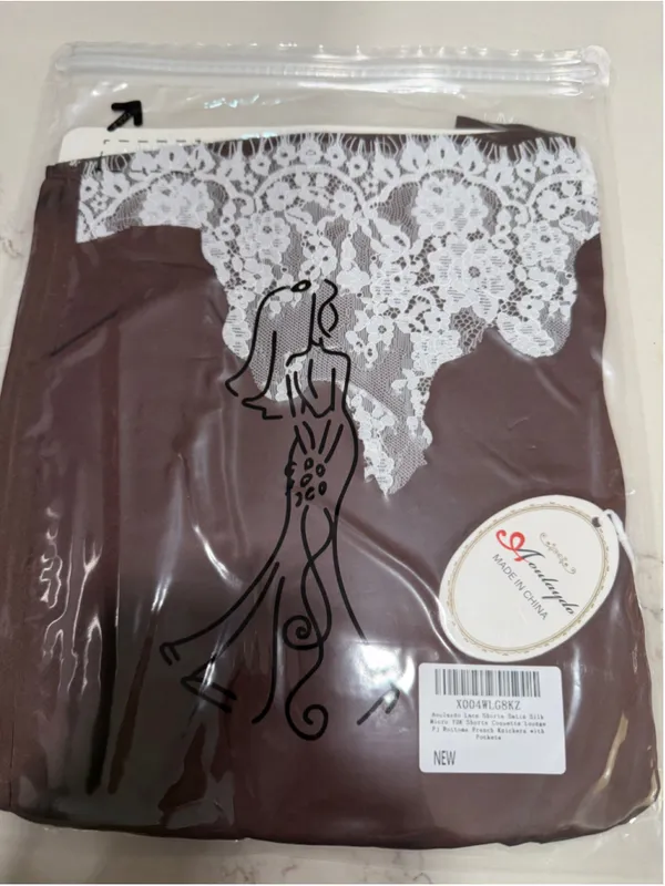 NEW Lace Shorts Satin Micro Y2K Shorts Coquette Lounge Pj Bottoms French S - Image 3