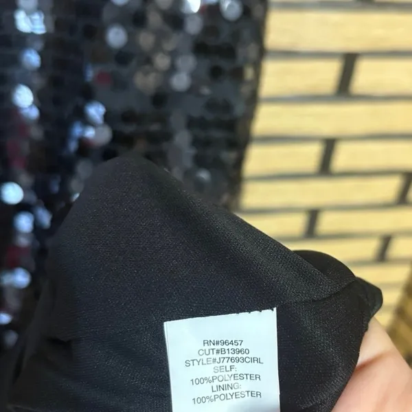 Eyeshadow Black Sequin‎ Mini Dress SIze XL - Image 8