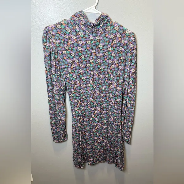 Ronny Kobo Ruby Mock Neck‎ Floral Long Sleeve Dress Size XL - Image 4