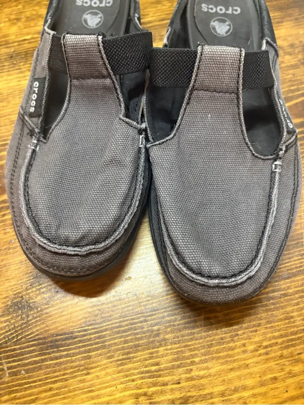 Crocs Black And Gray Mules Women Size 7 - Image 3