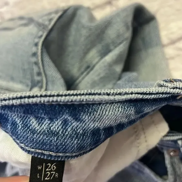 Abercrombie & Fitch high rise girlfriend patchwork jean - Image 6