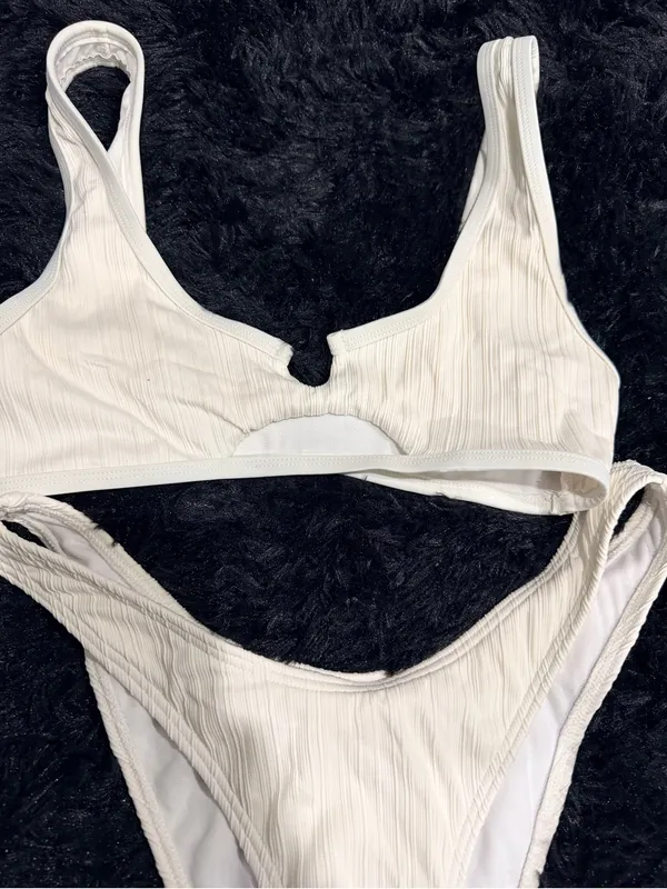 Ron Jon Ivory Ribbed Bikini Set - Image 2