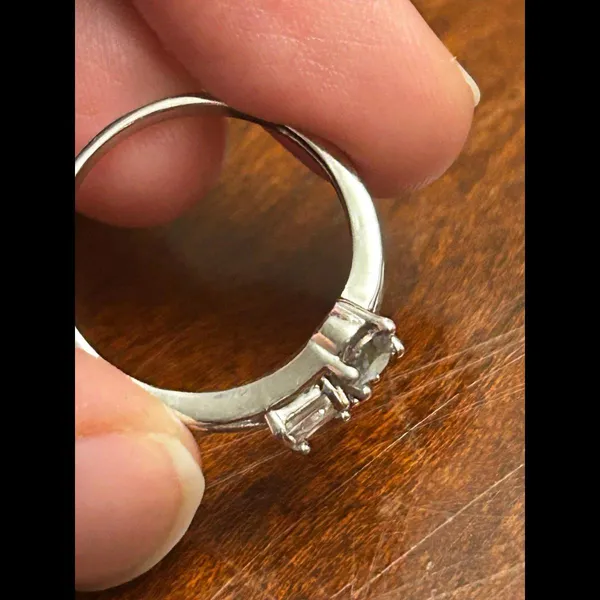 Fashion jewlery silver tone ring size 7 i1 - Image 3