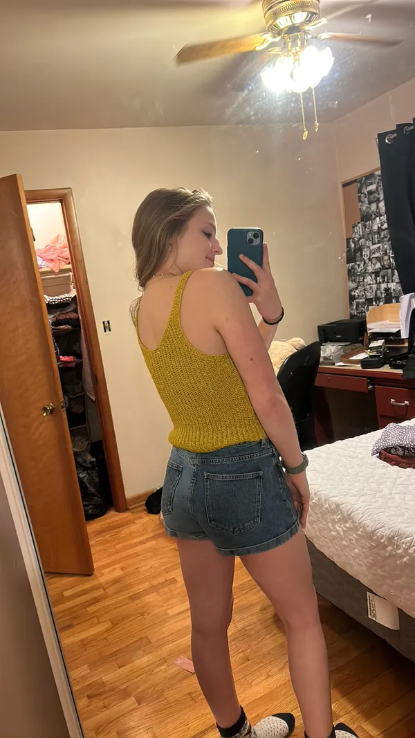 Mustard Yellow Sweater Tank - Image 4