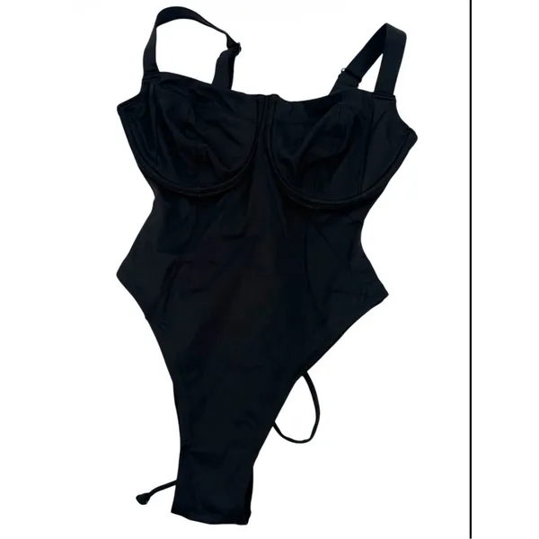 NWT TA3‎ hi cut Lifty one piece swimsuit black sz M F/G cup Short Torso - Image 3